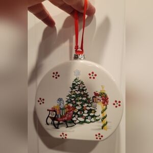 Festive Holiday Ornament with Christmas Tree Design
